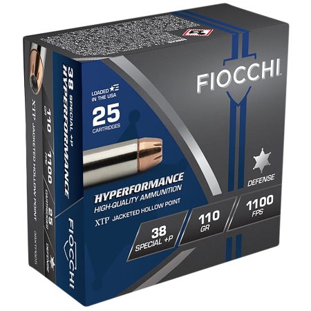 Fiocchi 38XTPB25 Hyperformance  38Special+P 110gr Hornady XTP Hollow Point 25 Per Box/20 Case