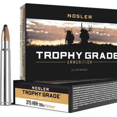 Nosler 60090 Trophy Grade  375H&HMag 260gr Nosler Spitzer Partition 20 Per Box/10 Case