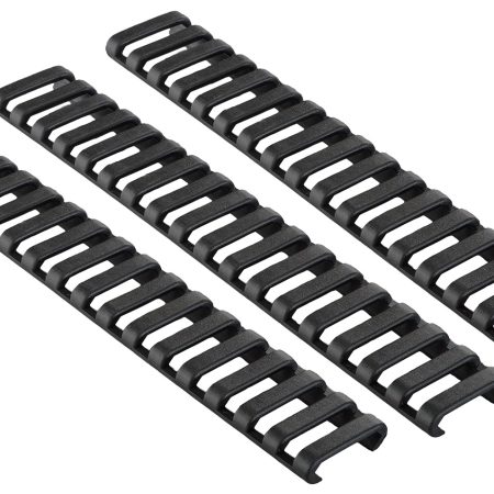 Ergo 4373BK Low-Pro Ladder Rail Covers Rifle 18 Slot Black Rubber 3 Pack
