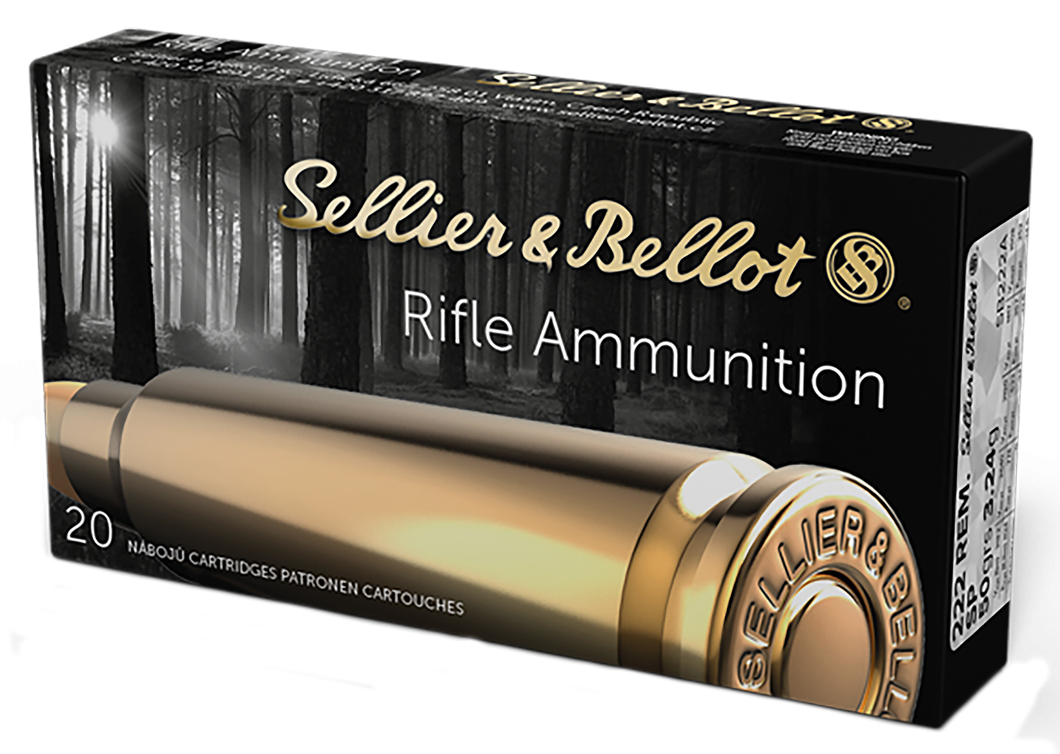 Sellier & Bellot SB222A Rifle 222Rem 50gr Soft Point 20 Per Box/60 Case