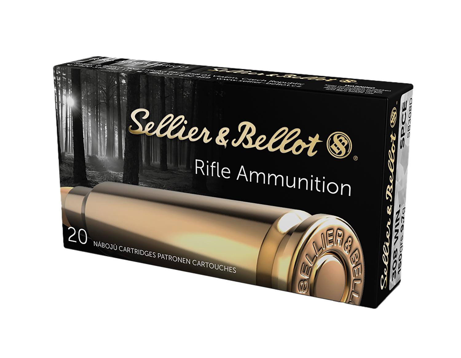 Sellier & Bellot SB308D Rifle 308Win 150gr Soft Point Cut Through Edge 20 Per Box/25 Case