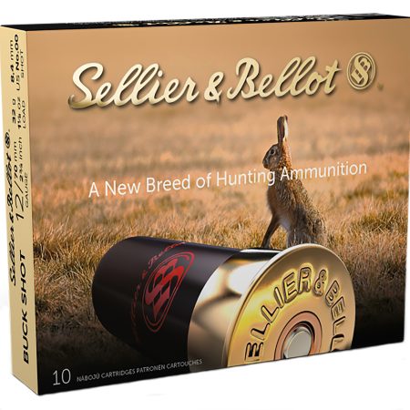 Sellier & Bellot SB12BSJ Hunting  12Gauge 2.75" 9Pellets 1 1/8oz 00Buck Shot 10 Box/25 Case