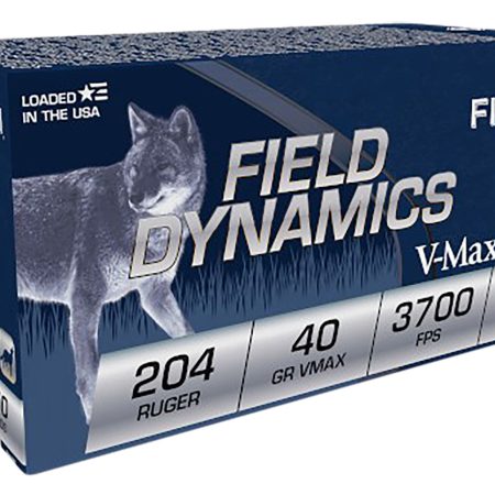 Fiocchi 204HVB Field Dynamics  204Ruger 40gr Hornady V Max 50 Per Box/20 Case