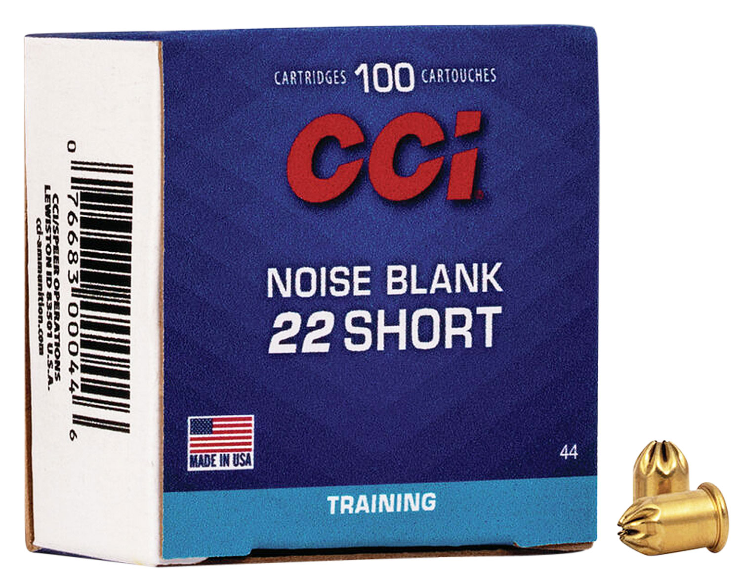 CCI 0044 Noise Blanks 22Short 100 Per Box/50 Case