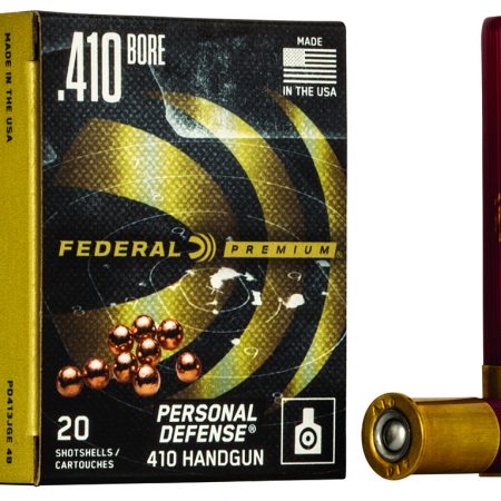 Federal PD413JGE4B Premium Personal Defense 410Gauge 3" 9Pellets 4BuckShot 20 Per Box/10 Case