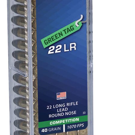 CCI 0033 Green Tag Competition 22LR 40gr Lead Round Nose 100 Per Box/50 Case