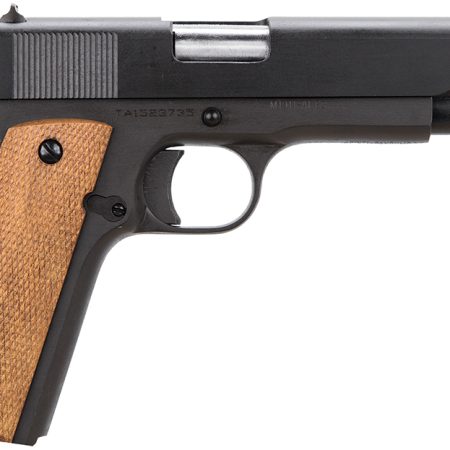 Taylors & Company 230003 1911  45 ACP Caliber with 5" Barrel, 7+1 Capacity, Overall Black Parkerized Finish Steel, Beavertail Frame, Serrated Steel Slide & Checkered Walnut Grip