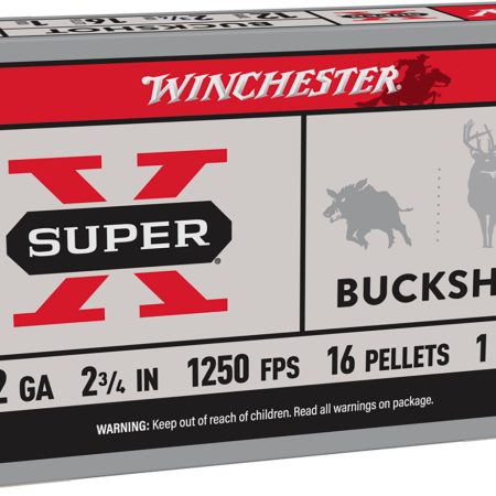 Winchester Ammo XB121 Super X  12Gauge 2.75" 1Buck Shot 5 Per Box/50 Case