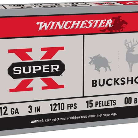 Winchester Ammo XB12300 Super X  12Gauge 3" 15Pellets 00Buck Shot 5 Per Box/50 Case