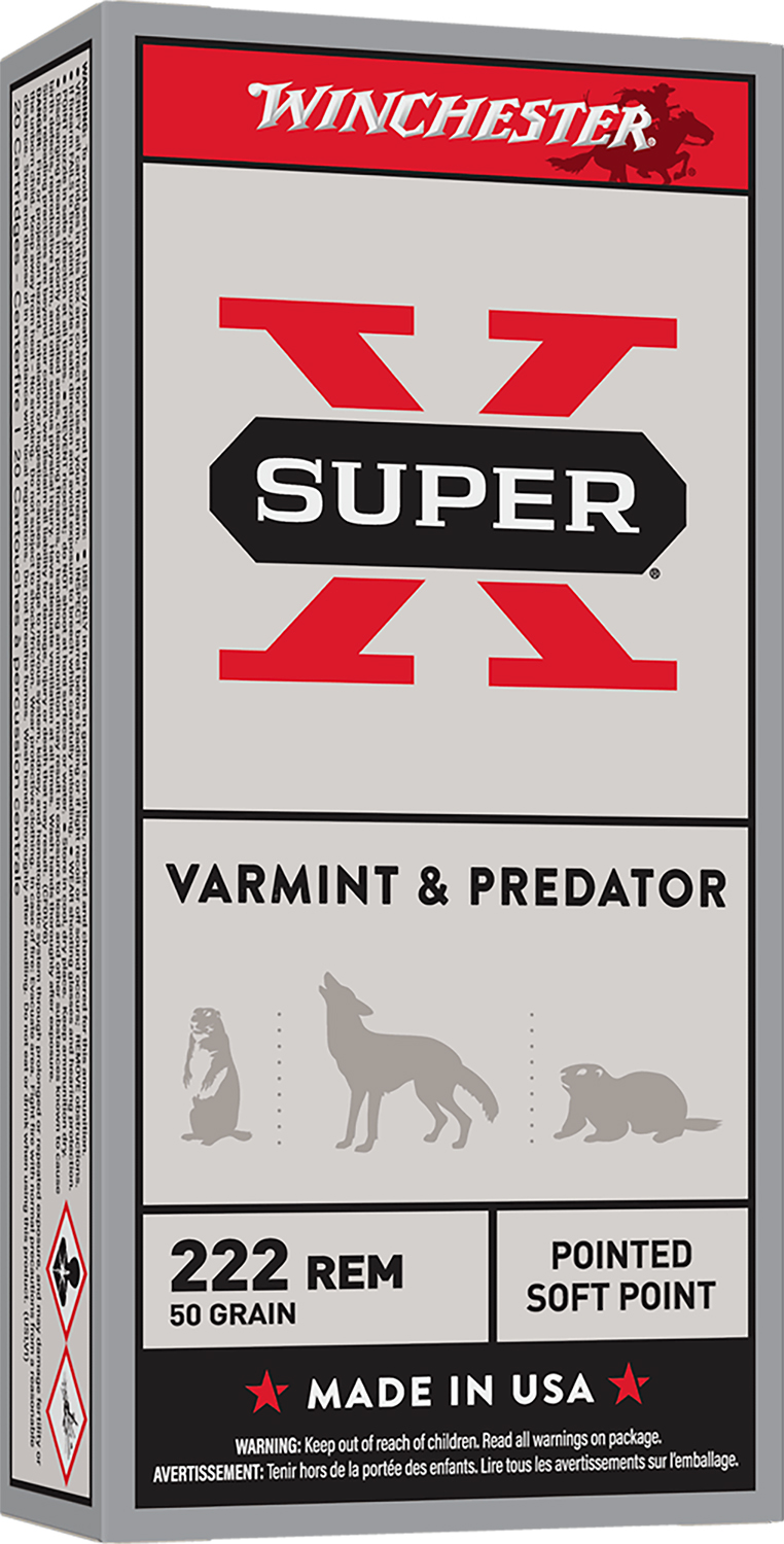Winchester Ammo X222R Super X 222Rem 50gr Jacketed Soft Point 20 Per Box/10 Case