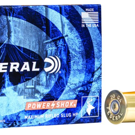 Federal F203RS Power-Shok  20Gauge 2.75" 3/4oz Rifled SlugShot 5 Per Box/50 Case