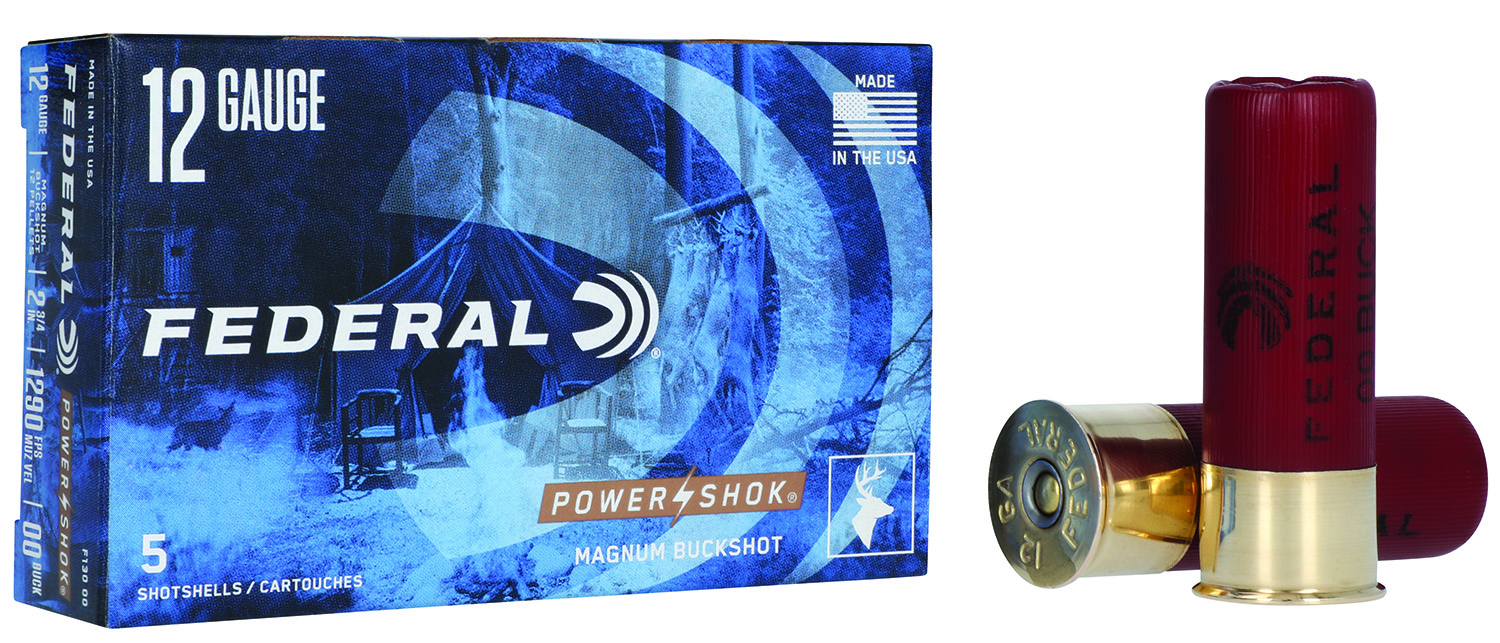 Federal F13000 Power-Shok Magnum 12Gauge 2.75" 12Pellets 1 7/16oz 00BuckShot 5 Per Box/50 Case