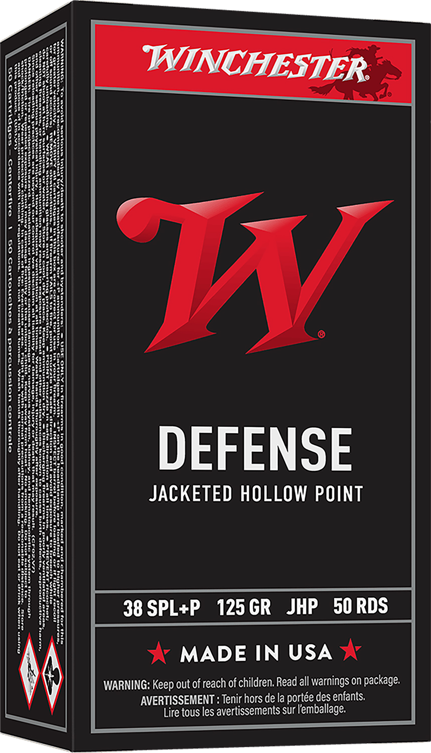 Winchester Ammo USA38JHP USA 38Special+P 125gr Jacketed Hollow Point 50 Per Box/10 Case