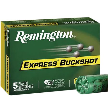 Remington Ammunition 20626 Express Buckshot 12Gauge 2.75" 4Buck Shot 5 Per Box/50 Case