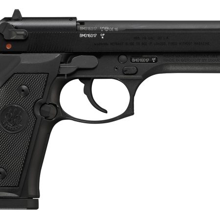 Beretta USA J90A1M9F18 M9  Full Size Frame 22 LR 10+1, 5.30" Black Steel Barrel, Black Bruniton Serrated Slide, Black Aluminum Frame w/Beavertail, Ambidextrous