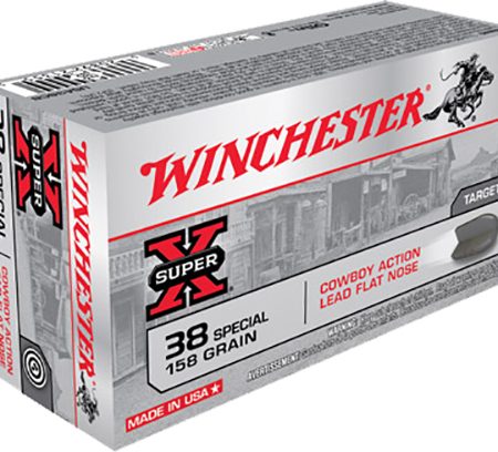 Winchester Ammo USA38CB Super X Cowboy Action 38Special 158gr Lead Flat Nose 50 Per Box/10 Case