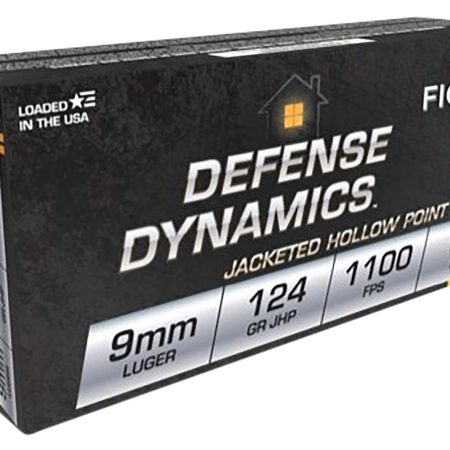 Fiocchi 9APBHP Defense Dynamics  9mmLuger 124gr Jacketed Hollow Point 50 Per Box/20 Case *Worn