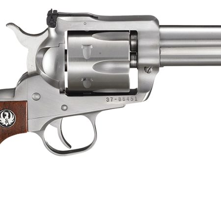 Ruger 0309 Blackhawk  357 Mag 6rd 4.63" Satin Stainless Steel Barrel, Cylinder & Frame, Hardwood Grip, Transfer Bar Safety, Exposed Hammer
