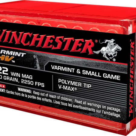 Winchester Ammo S22M2PT Varmint HV  22WMR 30gr Hornady V Max 50 Per Box/20 Case