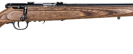 Savage Arms 96734 93R17 BV Full Size 17 HMR 5+1 21" Matte Black Heavy Barrel, Matte Black Drilled & Tapped Carbon Steel Receiver, Natural Brown Fixed Laminate Stock, Right Hand