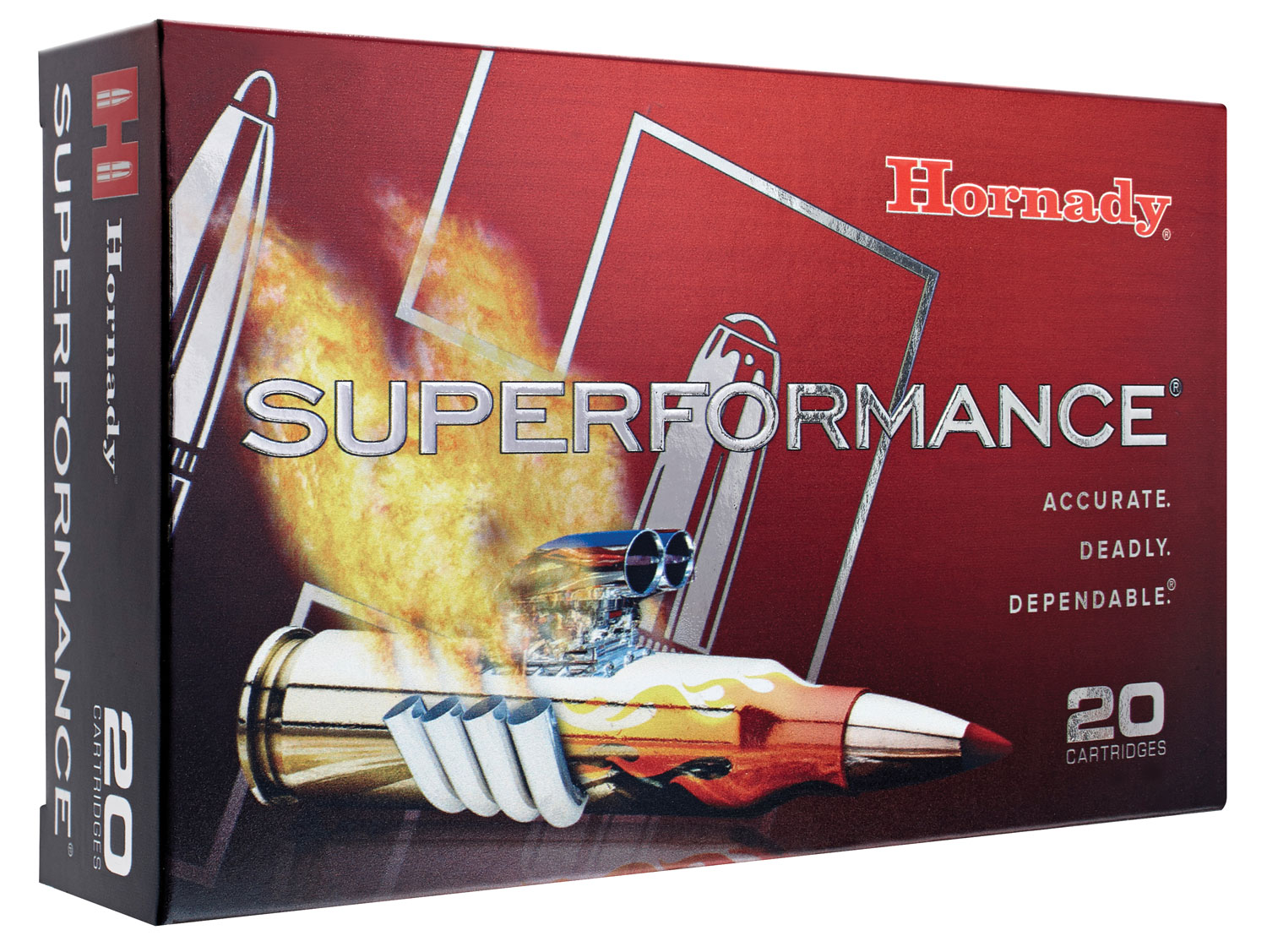 Hornady 80633 Superformance 7mmRemMag 162gr Super Shock Tip 20 Per Box/10 Case