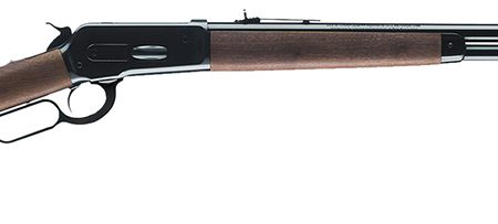 Winchester Repeating Arms 534175142 Model 1886 Short Rifle Full Size 45-70 Gov 8+1 24" Brushed Polish Blued Sporter Barrel, Drilled & Tapped Steel Receiver, Grade I Satin Walnut Straight Grip Stock