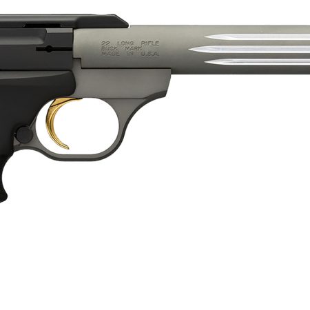 Browning 051462490 Buck Mark Lite *CA Compliant 22 LR 10+1 7.25" Matte Gray Fluted Barrel, Matte Black Serrated Steel Slide, Matte Gray Aluminum Frame, Black Ultragrip RX Grips