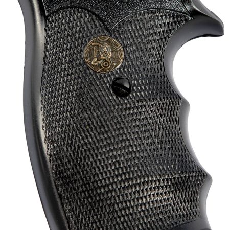 Pachmayr 03175 Gripper Grip Checkered Black Rubber with Finger Grooves for Ruger Security-Six