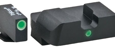 AmeriGlo GL102 i-Dot Sight  Set for Glock  Green Tritium White Outline Front Sight-Green Tritium Rear Sight