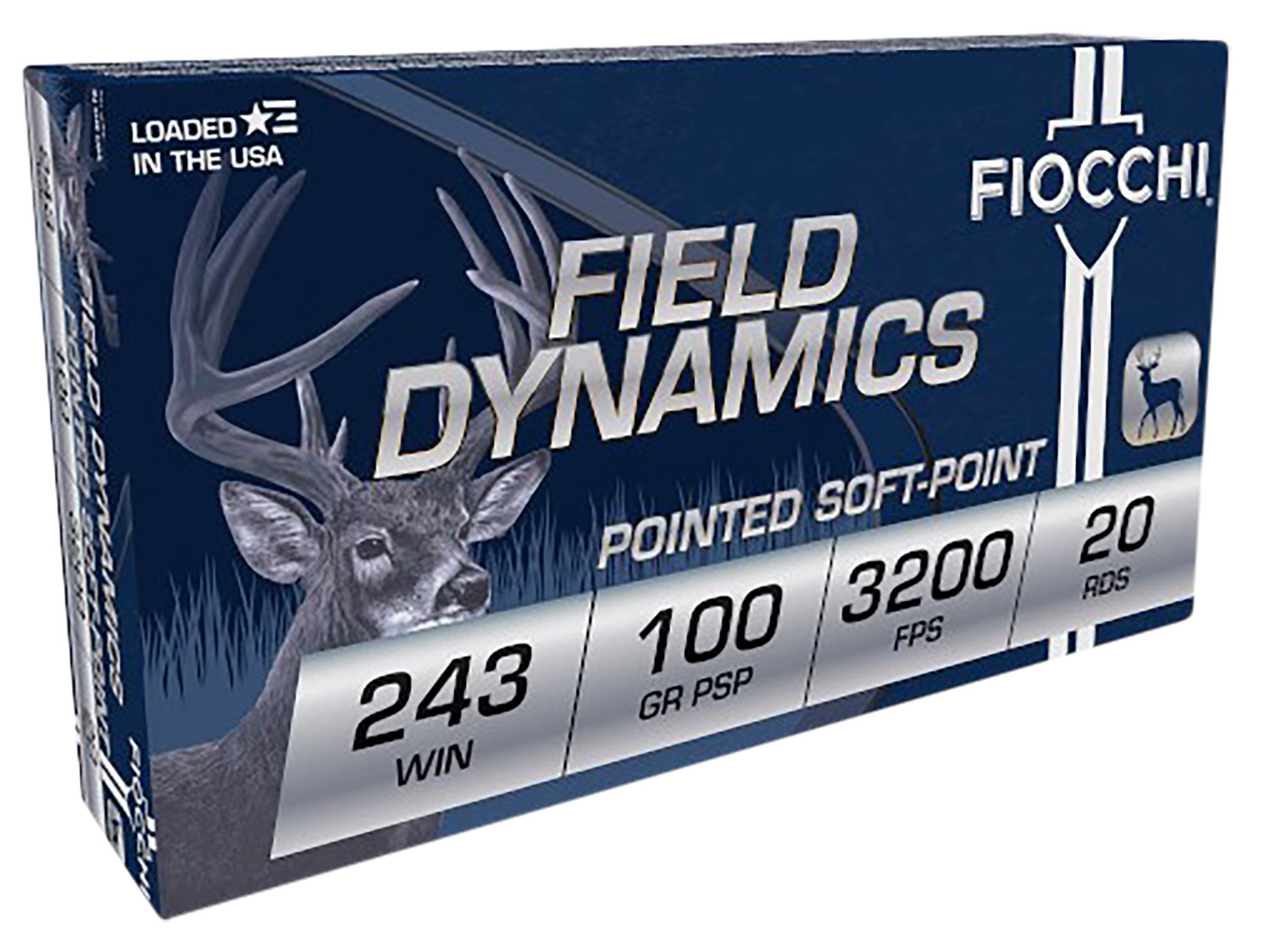 Fiocchi 243SPD Field Dynamics 243Win 100gr Pointed Soft Point 20 Per Box/10 Case