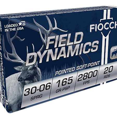 Fiocchi 3006C Field Dynamics  30-06Springfield 165gr Pointed Soft Point 20 Per Box/10 Case