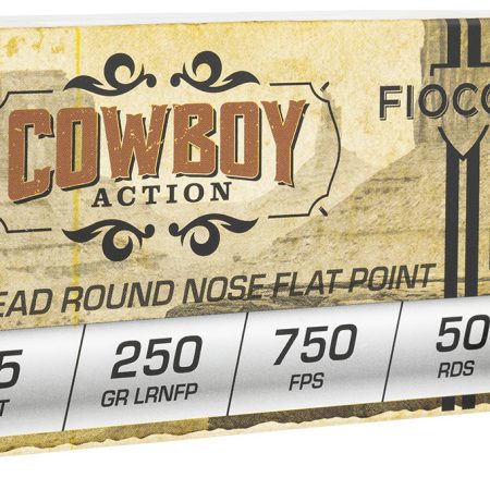 Fiocchi 45LCCA Cowboy Action  45Colt 250gr Lead Round Nose Flat Point 50 Per Box/10 Case