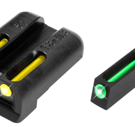 TruGlo TG131ST2Y TFO  Green/Tritium/Fiber Optic Front Sight-Yellow/Tritium/Fiber Optic Rear Sight Sig Sauer P-Series #6 Front/#8 Rear