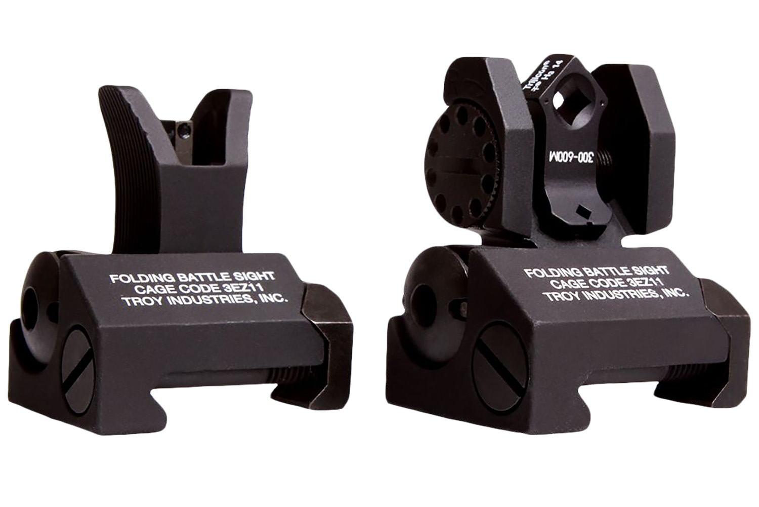Troy Ind SSIGMCMSTBT01 Tritium Micro BattleSight Set M4 Front & Dioptic Rear Black Hardcoat Anodized