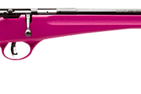 Savage Arms 13780 Rascal  Youth 22 LR 1rd 16.13" Matte Black Sporter Barrel, Matte Black Carbon Steel Receiver, Pink Fixed Synthetic Stock, Right Hand