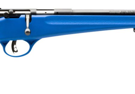 Savage Arms 13785 Rascal  Youth 22 LR 1rd 16.13" Matte Black Sporter Barrel, Matte Black Carbon Steel Receiver, Blue Fixed Synthetic Stock, Right Hand