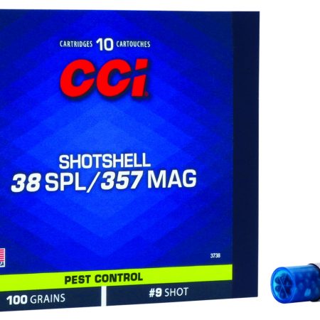 CCI 3738 Pest Control Shotshell 38Sp/357 Mag 100gr #9Shot 10 Per Box/20 Case