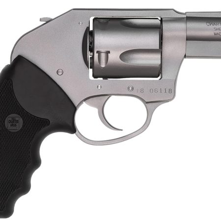 Charter Arms 74410 Bulldog Duty Large 44 Special, 5 Shot 2.50" Matte Stainless Steel Barrel, Cylinder & Frame w/Black Finger Grooved Rubber Grip