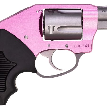 Charter Arms 53851 Undercover Lite Chic Lady Small 38 Special 5 Shot 2" High Polished Stainless Steel Barrel & Cylinder, Pink Aluminum Frame w/Black Finger Grooved Rubber Grip, Concealed Hammer