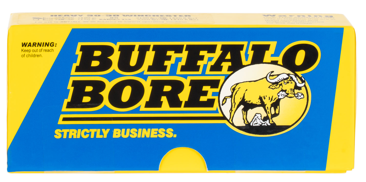 Buffalo Bore Ammunition 8B20 Lever Gun Strictly Business 45-70Gov 405gr Semi Jacketed Flat Point 20 Per Box/12 Case