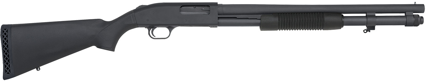 Mossberg 51660 590A1 Tactical 12 Gauge 8+1 3" 20" Heavy-Walled Barrel, Parkerized Finish, Drilled & Tapped Receiver, Mil-Spec Construction w/Metal Trigger Guard & Safety, Synthetic Stock