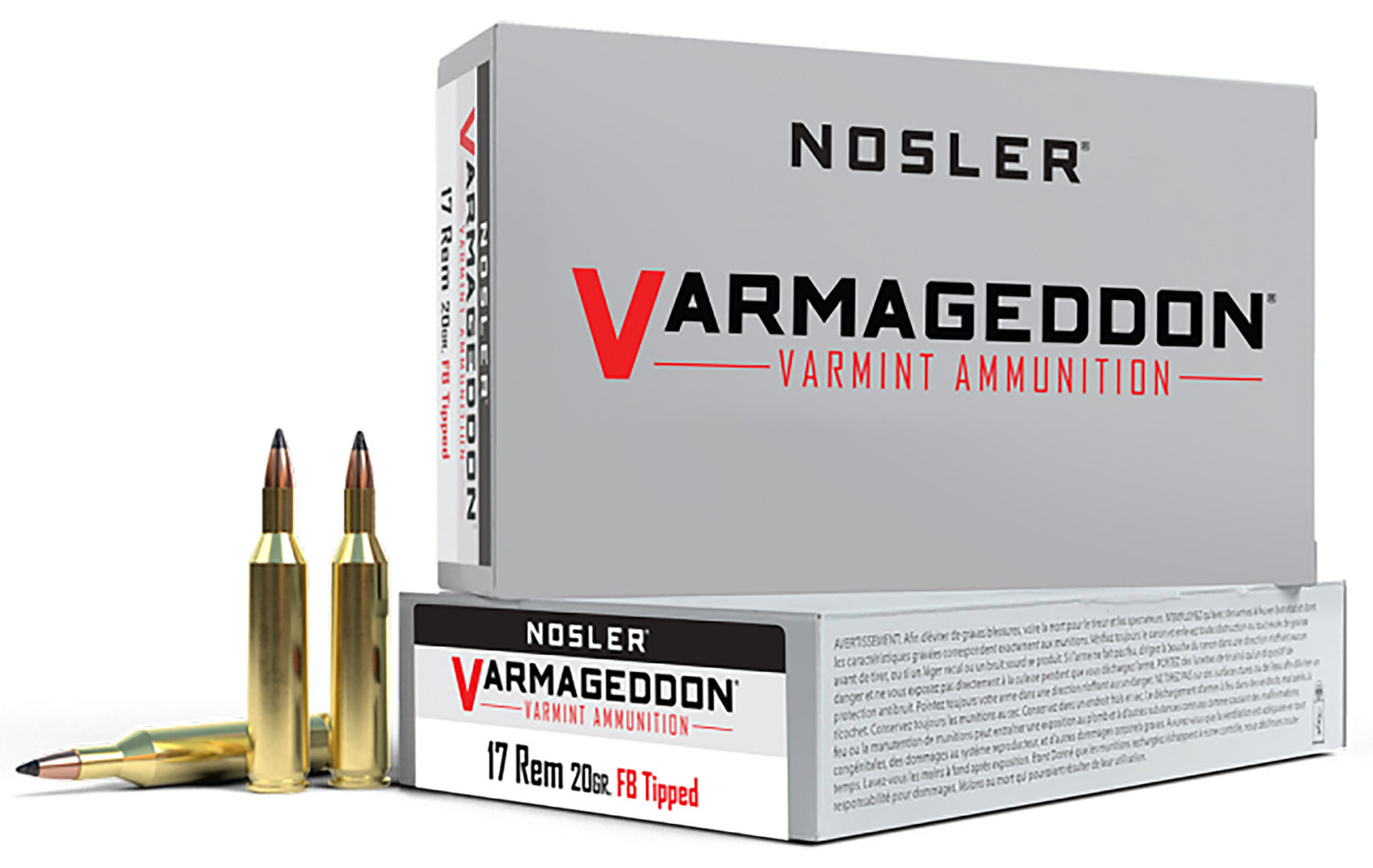 Nosler 65105 Varmageddon 17Rem 20gr Flat Base Tipped 20 Per Box/20 Case