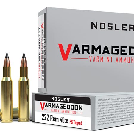 Nosler 65135 Varmageddon  222Rem 40gr Flat Base Tipped 20 Per Box/20 Case