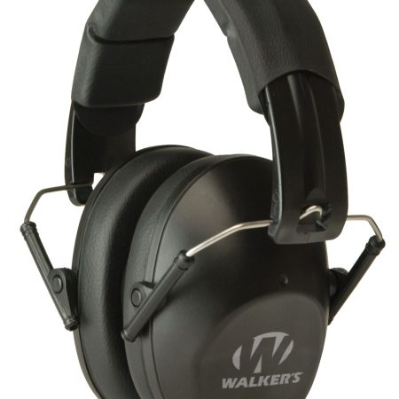 Walker's GWPFPM1 Pro Low Profile Folding Passive Muff 22 dB Over the Head Black Polymer