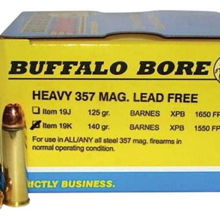 Buffalo Bore Ammunition 19K20 Buffalo-Barnes Strictly Business 357Mag 140gr Barnes VOR-TX XPB Lead Free 20 Per Box/12 Case