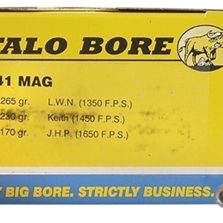 Buffalo Bore Ammunition 16C20 Heavy Strictly Business 41Rem Mag 170gr Jacket Hollow Point 20 Per Box/12 Case