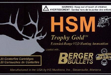 HSM 257WBY115 Trophy Gold Extended Range 257 Wthby Mag 115 gr Berger Hunting VLD Match 20 Per Box/ 20 Case