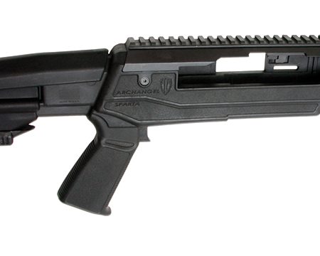 Archangel AA1430 Sparta Conversion Stock Black Synthetic 4 Position Collapsible with Pistol Grip for Ruger Mini-14, Mini Thirty