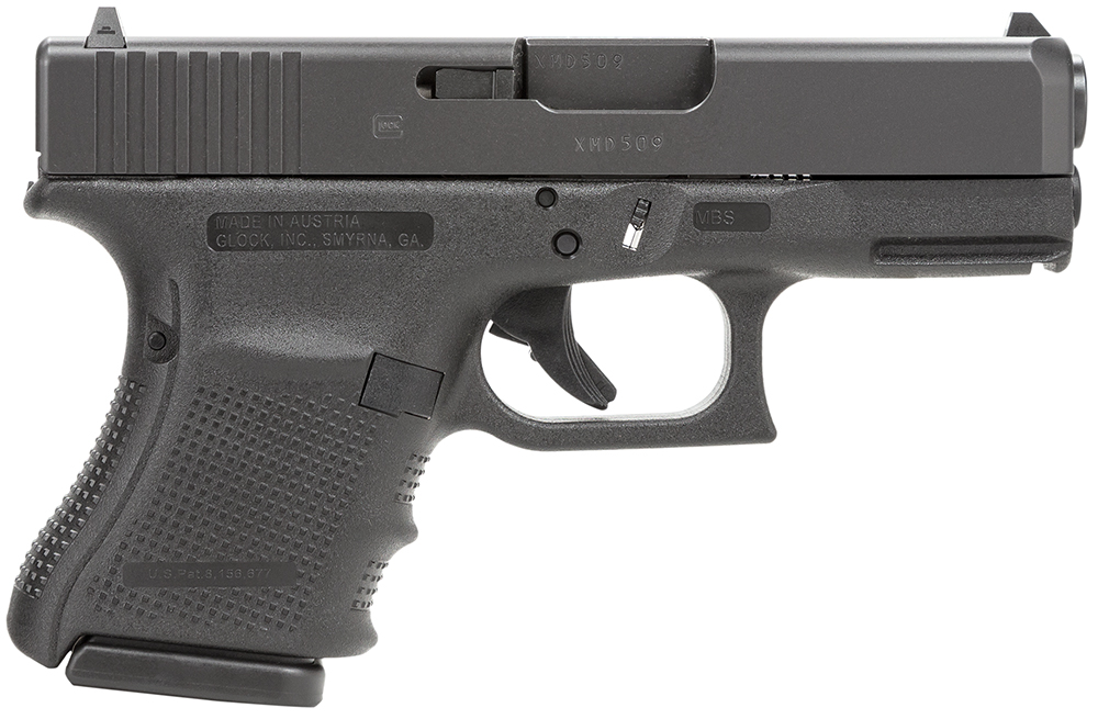 Glock PG2950201 G29 Gen4 Subcompact 10mm Auto 3.78" Barrel 10+1, Black Frame & Steel Slide, Finger Grooved Rough Texture Grip, Modular Backstrap, Reversible Mag. Catch, Safe Action Trigger