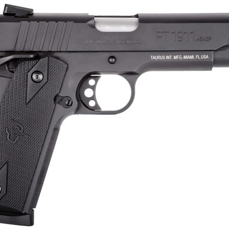 Taurus 1191101FS 1911  Full Size 45 ACP 8+1 5" Matte Stainless Steel Barrel, Matte Black Serrated Steel Slide & Frame, Black Checkered Polymer Grip, Right Hand